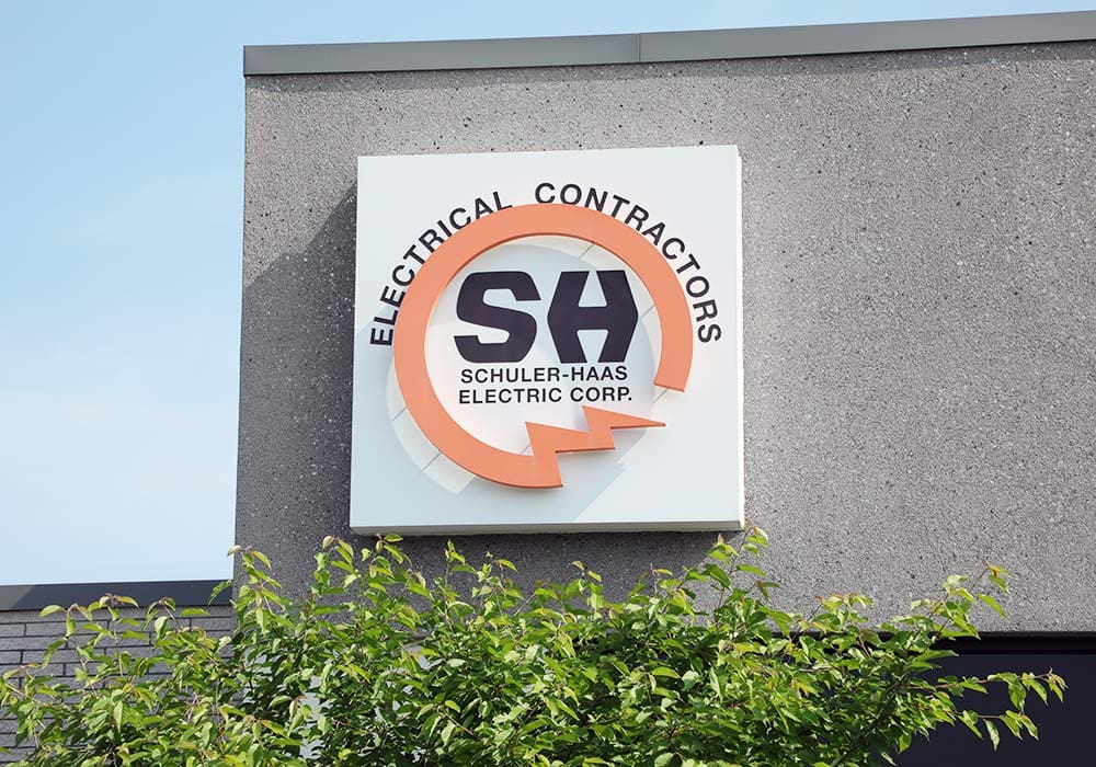 Exterior signage for Schuler-Haas Electric Corp